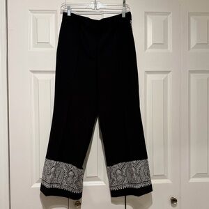 Kobi Halperin Zeina Cropped Paisley-Trim Pants